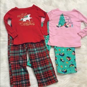 2 Toddler Holiday Pajamas